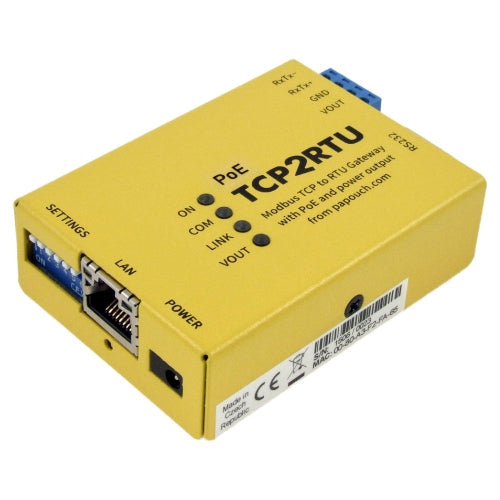 MODBUS-TCP-zu-RTU-/ASCII-Konverter mit PoE-Stromversorgung